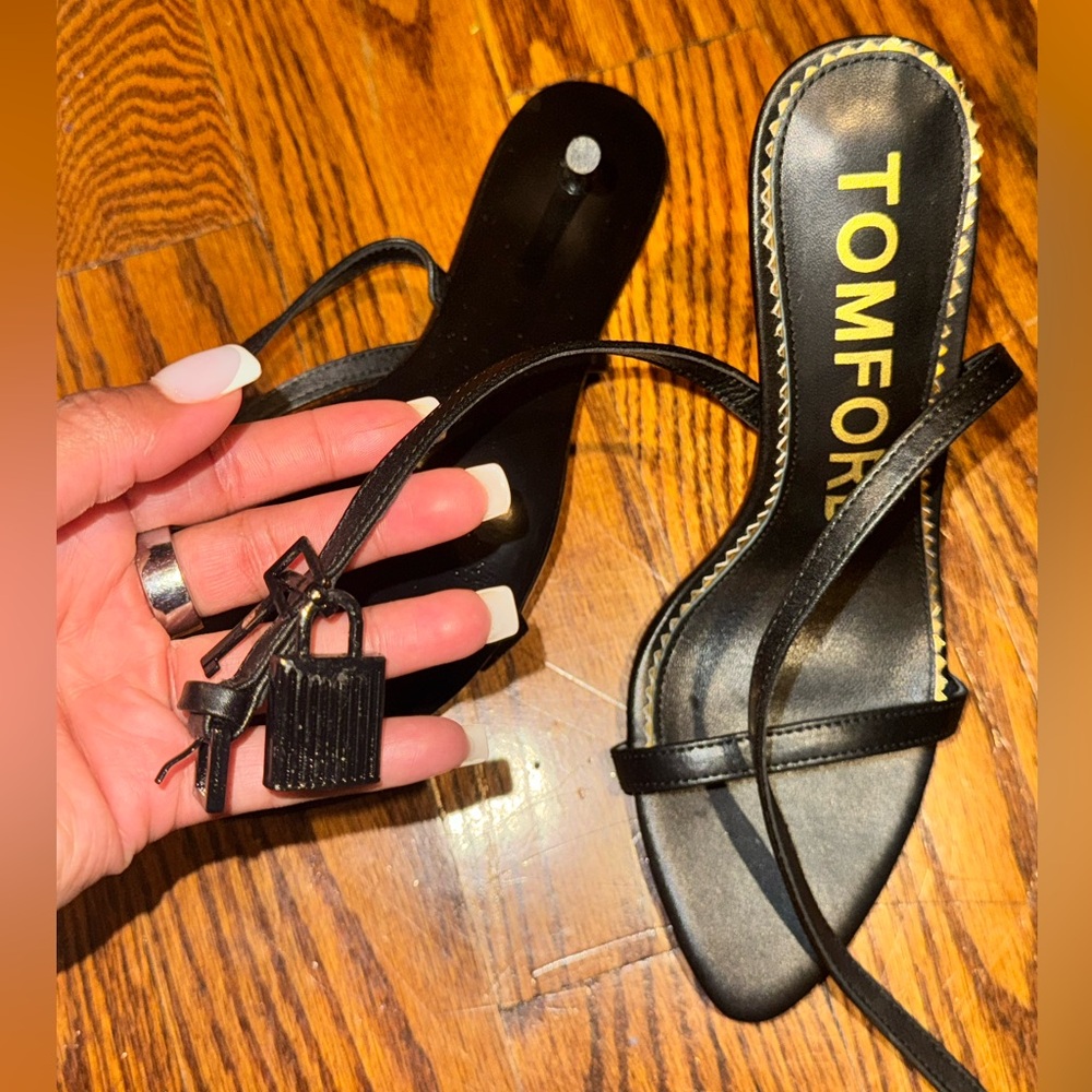 Tom Ford Black Strappy Heels